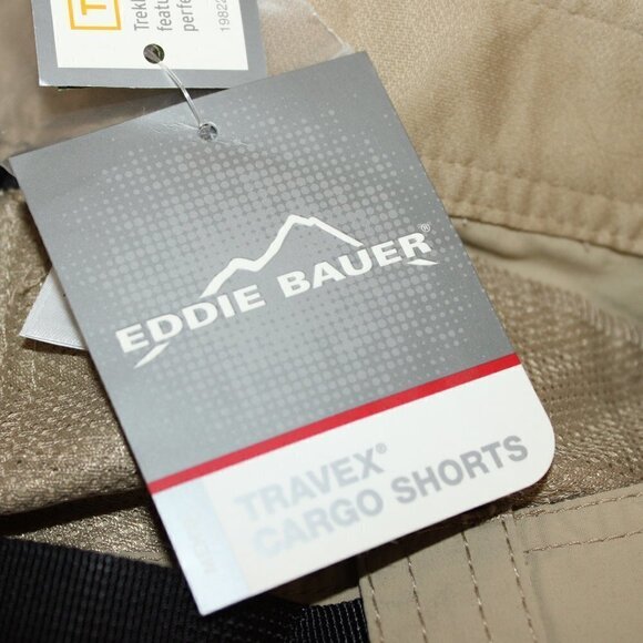 3/$30 Eddie Bauer Travex Cargo Shorts Size 34 NWT Tan - Picture 5 of 5